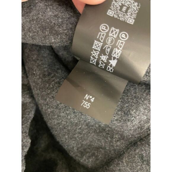 Zara Mens Sweatshirt Size S Dark Gray Fleece Quarter Zip Pullover 4081/479 NWOT - Picture 9 of 15